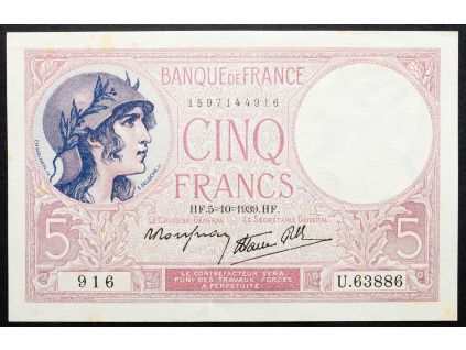 5 Francs 1939-B-16974-1