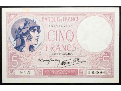 5 Francs 1939-B-16975-1