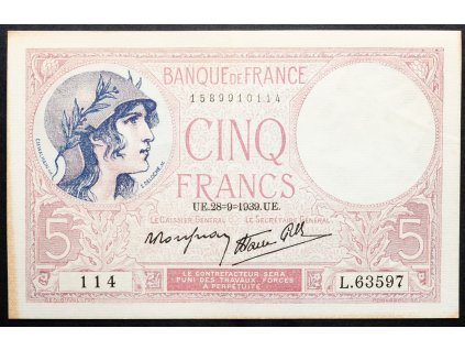 5 Francs 1939-B-16980-1