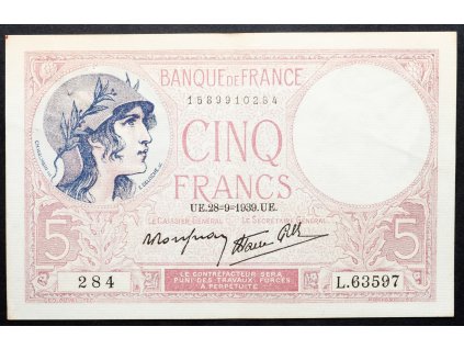 5 Francs 1939-B-16982-1