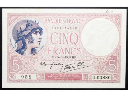5 Francs 1939-B-16995-1