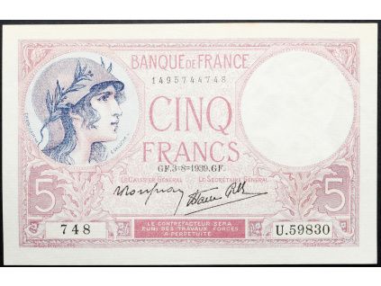 5 Francs 1939-B-16997-1