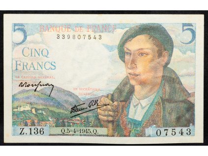 5 Francs 1945-B-17389-1
