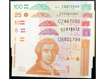 1, 5, 10, 25, 100 Dinara 1991-B-18505-1