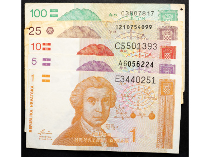 1, 5, 10, 25, 100 Dinara 1991-B-18512-1