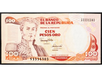 100 Pesos Oro 1991-B-19450-1