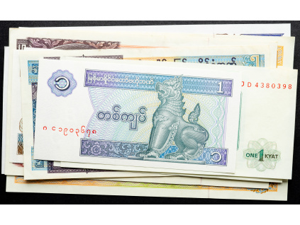 1, 5, 10, 20, 25, 50, 100 Kyat 1972-1997-B-21766-1