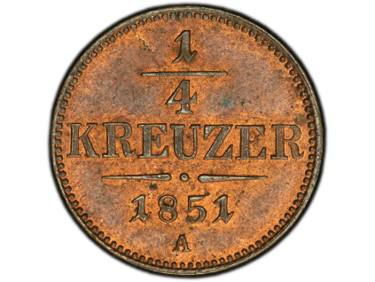 1/4 Krejcar 1851-PCGS-93-1