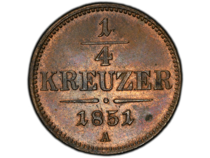 1/4 Krejcar 1851-PCGS-97-1
