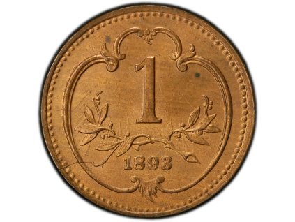 1 Haléř 1893-PCGS-110-1