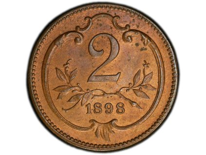 2 Haléř 1898-PCGS-187-1