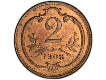 2 Haléř 1908-PCGS-200-1