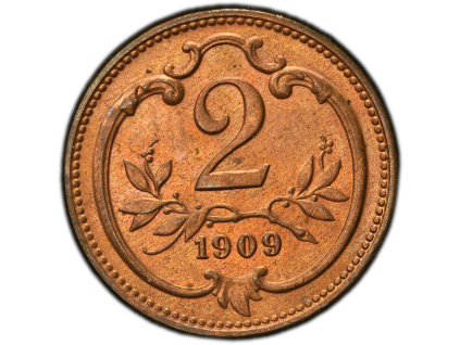 2 Haléř 1909-PCGS-201-1