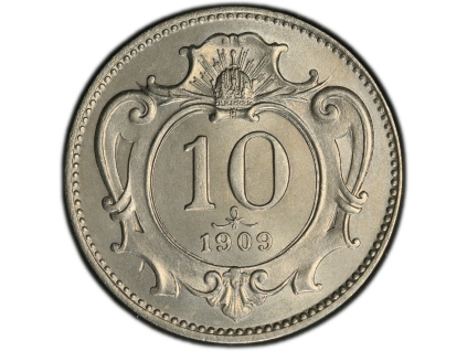 10 Haléř 1909-PCGS-223-1