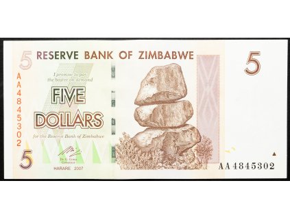 5 Dollars 2007-B-23591-1