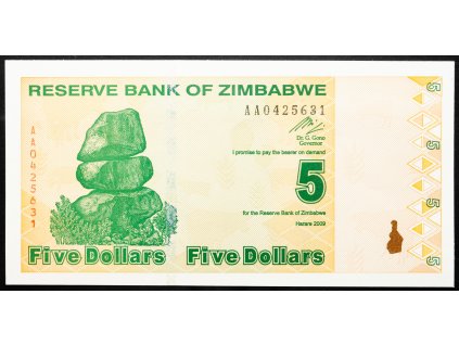 5 Dollars 2009-B-23592-1