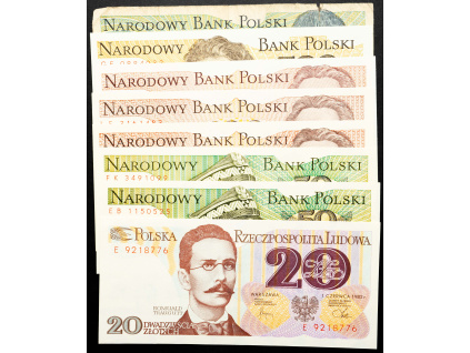 20, 50, 100, 500, 1000 Zlotych 1982-1988-B-24117-1