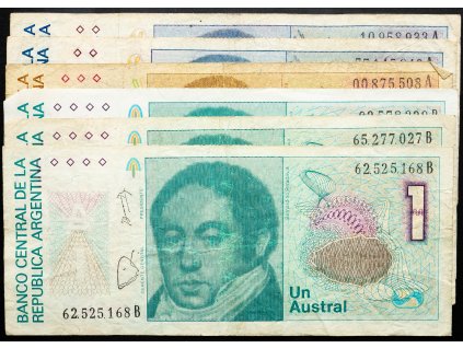 1, 5, 10 Australes 1987-1989-B-24758-1