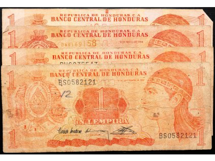 1 Lempira 1992, 1992, 1994, 2012-B-24711-1