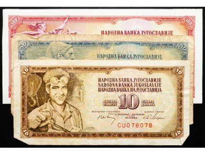 10, 50, 100 Dinara 1968, 1968, 1978-B-24658-1
