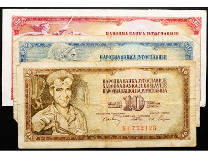 10, 50, 100 Dinara 1968, 1968, 1978-B-24661-1