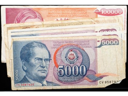 5000, 20000, 100000 Dinara 1985, 1987, 1989-B-24510-1