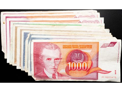 1000, 5000, 20000, 50000, 100000 Dinara 1992, 1985, 1987, 1988, 1989-B-25343-1