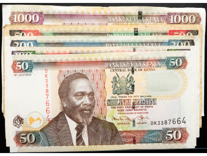 50, 100, 200, 500, 1000 Shilingi 2010, 2010, 2010, 2009, 2010-B-25174-1
