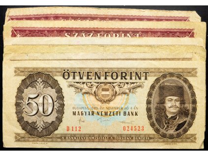 50, 100 Forint 1980, 1984, 1986, 1989-B-25208-1