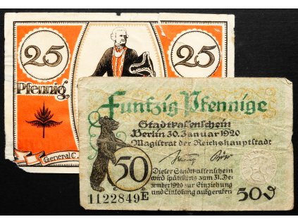 25, 50 Pfennig 1921, 1920-B-26735-1