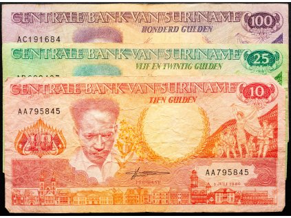 10, 25, 100 Gulden 1986-B-24740-1