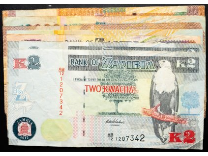 2, 100, 500, 5000, 10000, 20000 Kwacha 2012, 2015, 2003, 2008, 2008, 2001, 2005-B-25102-1