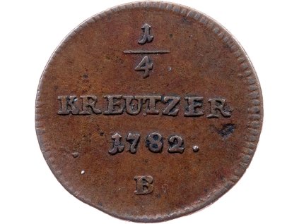 1/4 Krejcar 1782-E-11498-1
