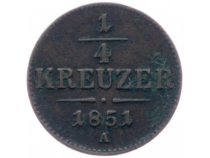 1/4 Krejcar 1851-E-1811-1