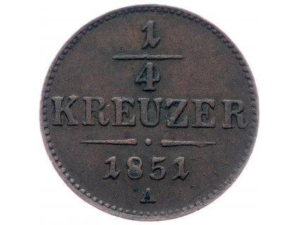 1/4 Krejcar 1851-E-1813-1