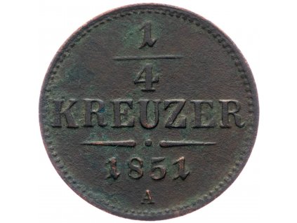 1/4 Krejcar 1851-E-1829-1