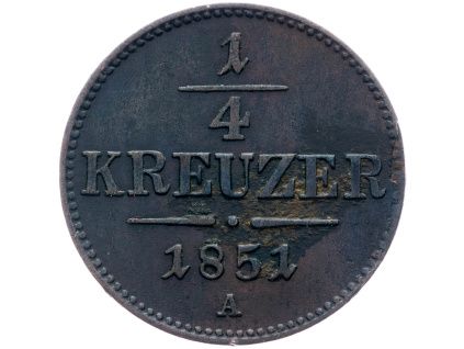 1/4 Krejcar 1851-E-1830-1