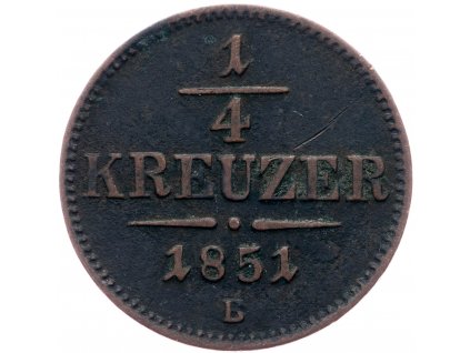 1/4 Krejcar 1851-E-1836-1