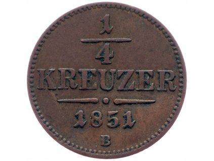 1/4 Krejcar 1851-E-1841-1