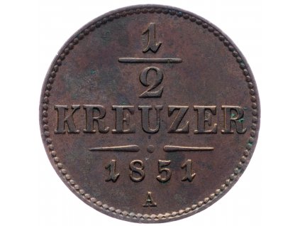 1/2 Krejcar 1851-E-1851-1