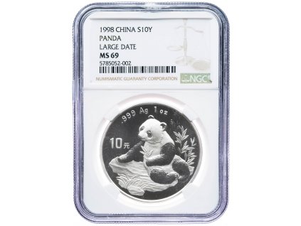 Čína, 10 Yuan 1998, NGC MS69--1