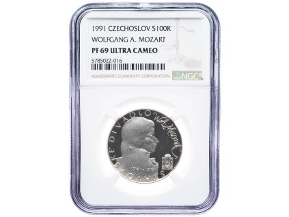 Československo, 100 koruna 1991, NGC PF69--1
