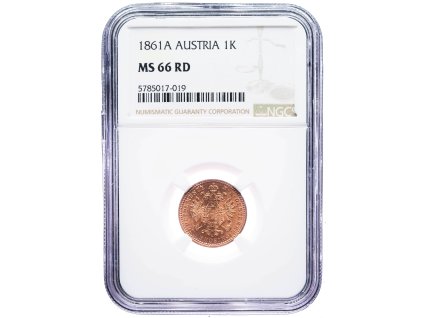 František Josef I., 1 Krejcar 1861, NGC MS66--1