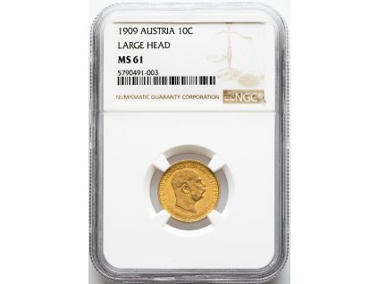 10 Koruna 1909, NGC MS61