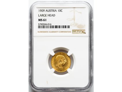 10 Koruna 1909, NGC MS61