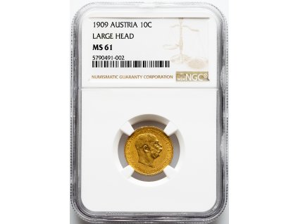 10 Koruna 1909, NGC MS61