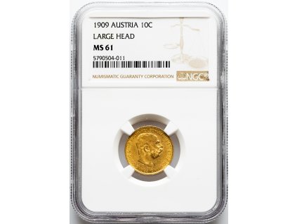 10 Koruna 1909, NGC MS61