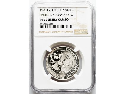 200 Koruna 1995, OSN, NGC PF70 Ultra Cameo