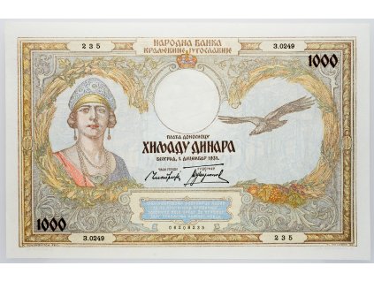 1000 Dinara 1931-B-252-1