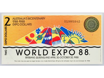 2 Expo Dollars 1988-B-535-1
